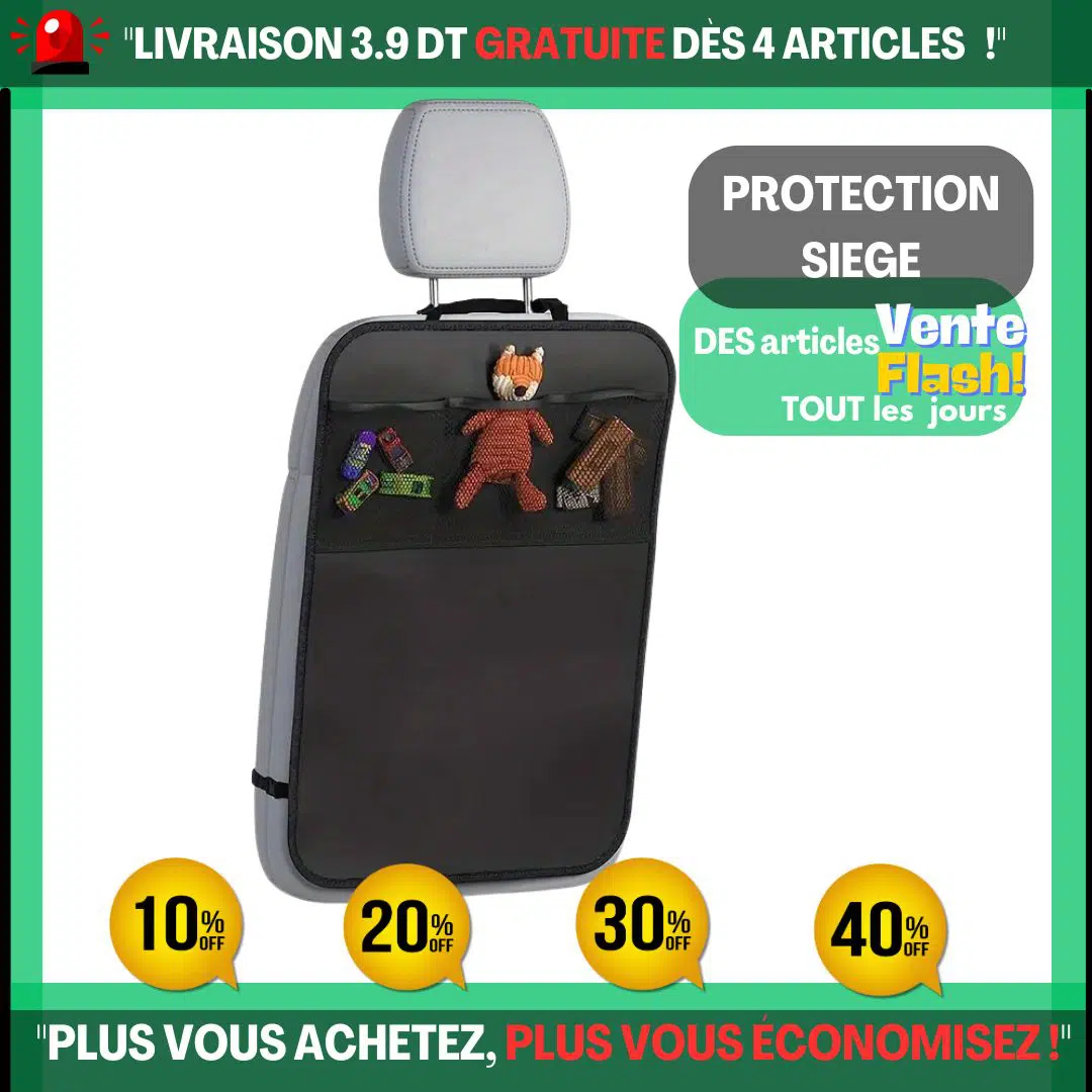Protection et Rangement Dossier de Siège Auto
