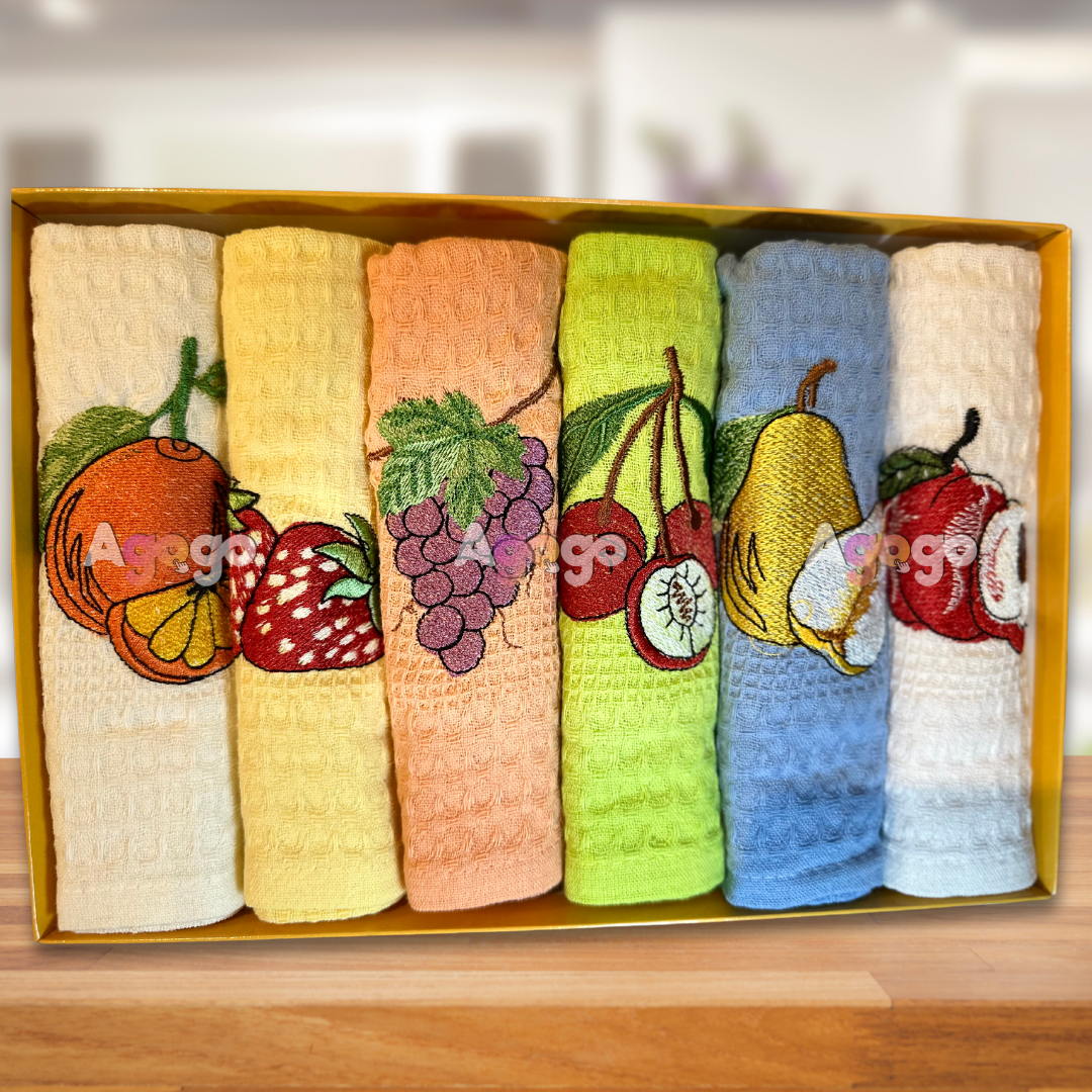 Pack 6 serviettes de cuisine