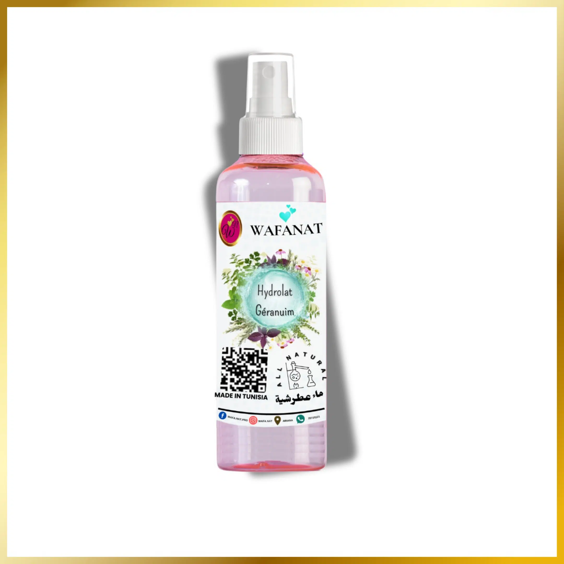 Hydrolat de Géranium- Pure- 250 ml