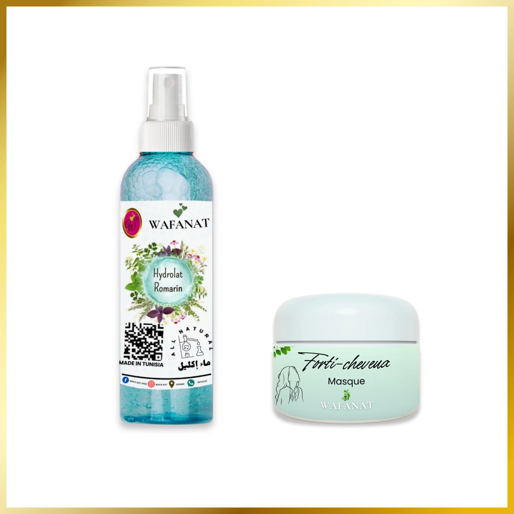Pack Soin Cheveux 2 : Forti-Cheveux & Hydrolat de Romarin