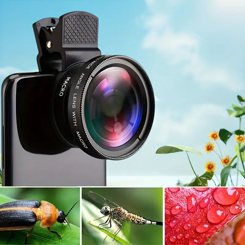 Ensemble Objectifs Smartphone 2-en-1: Grand Angle & Macro
