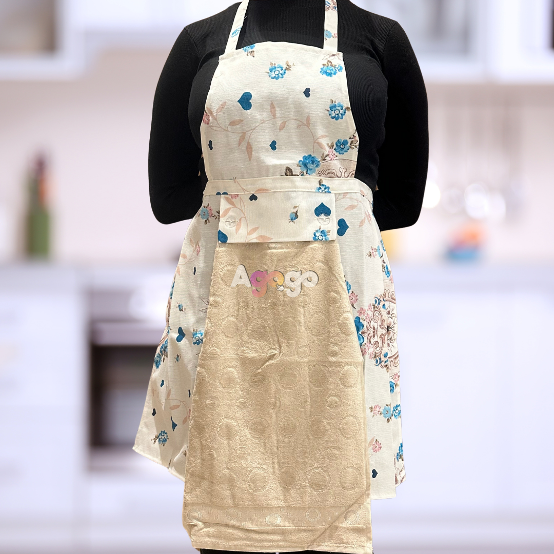 Tablier de cuisine 2en1 avec serviette