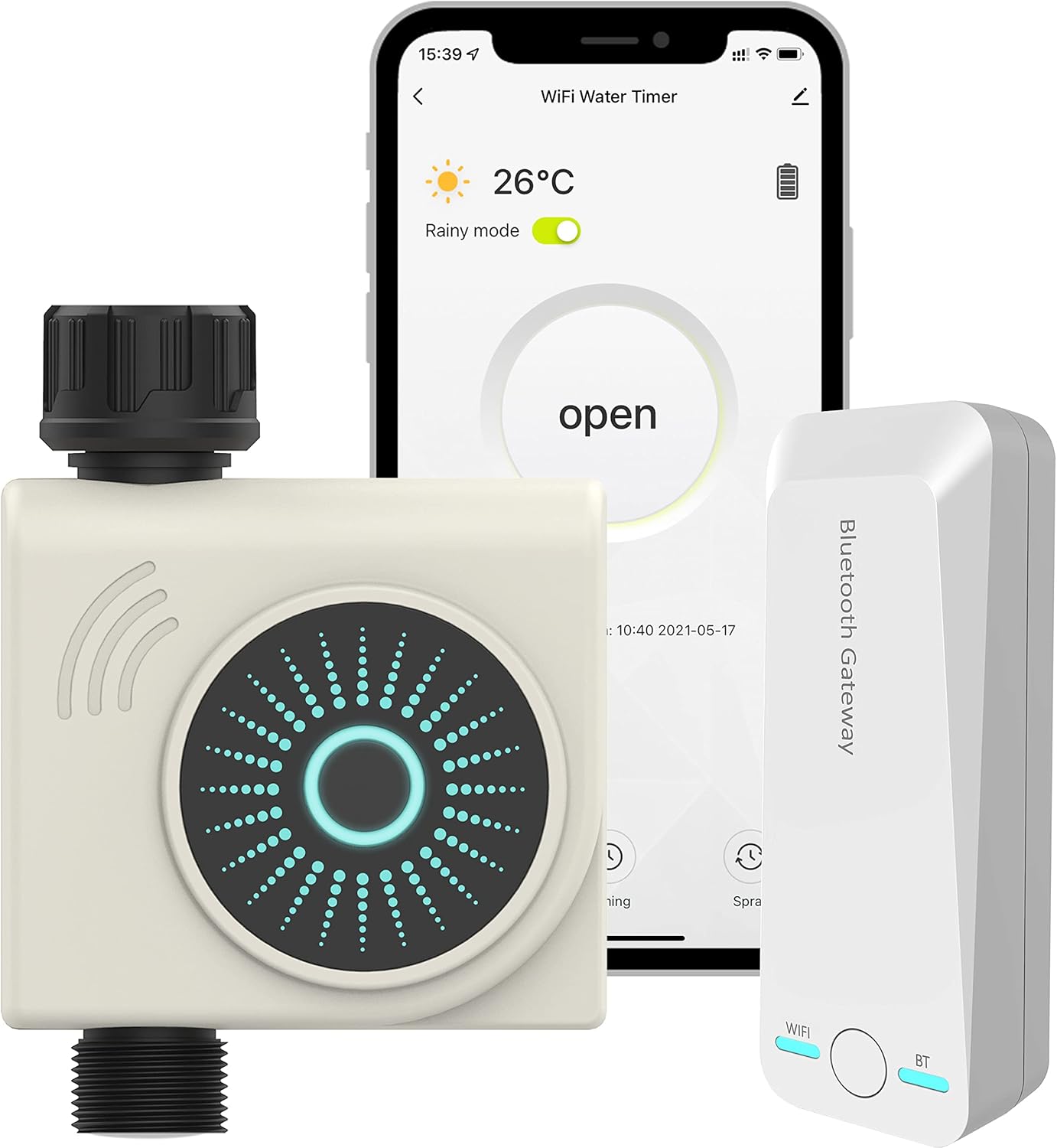 Programmateur d'Arrosage Intelligent Connecté HCT| Système d'Arrosage Intelligente pour Jardin et Pelouse
