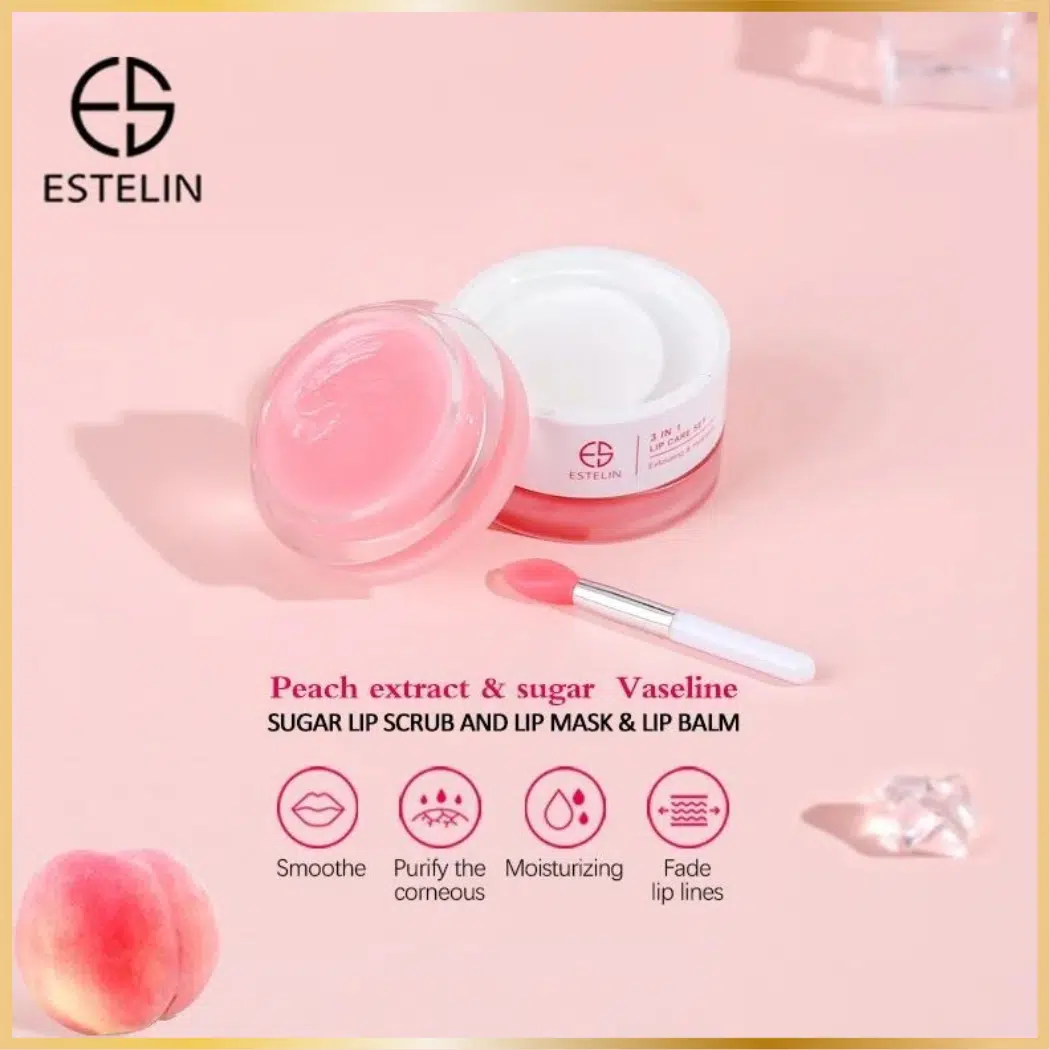 Coffret De Soins Des Lèvres 3 En 1  - Pêche
