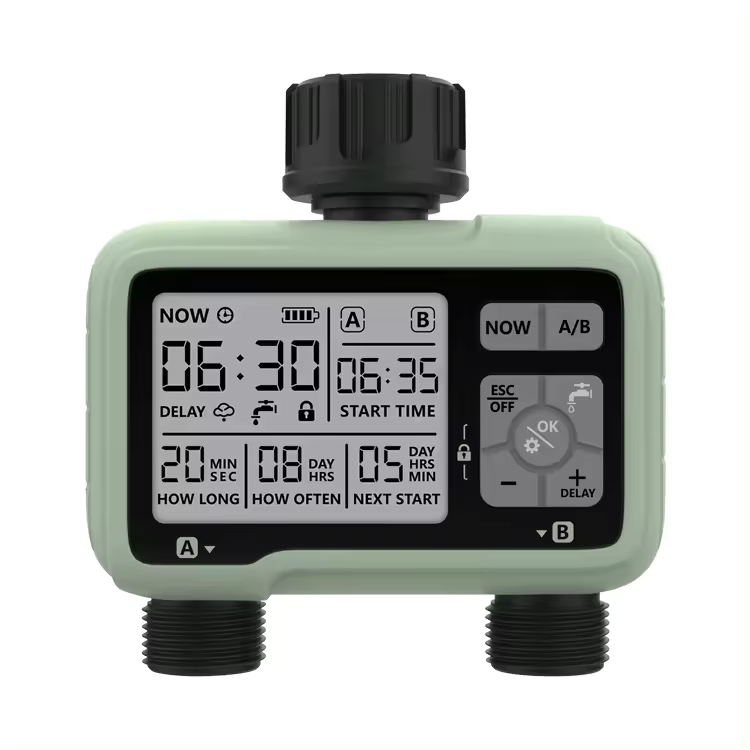 Minuterie d'Irrigation Automatique 2 Sorties | Système d'Arrosage Intelligente pour Jardin et Pelouse
