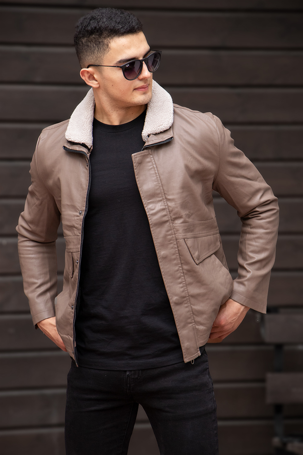 Veste en cuir new arrivals synthétique