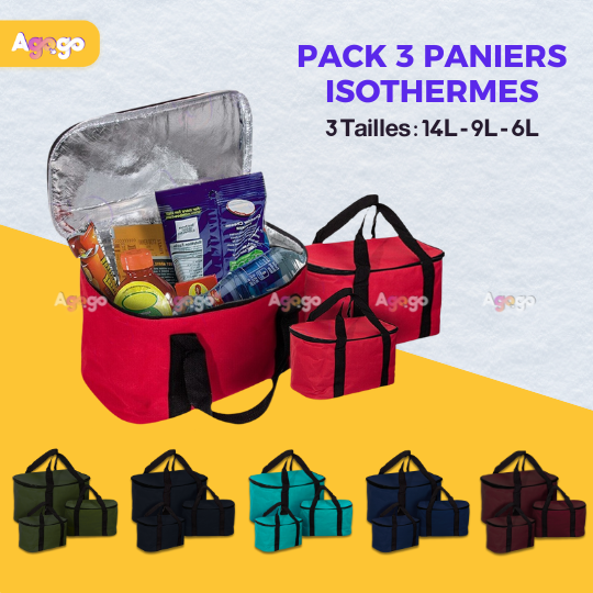 Pack 3 Paniers Isothermes
