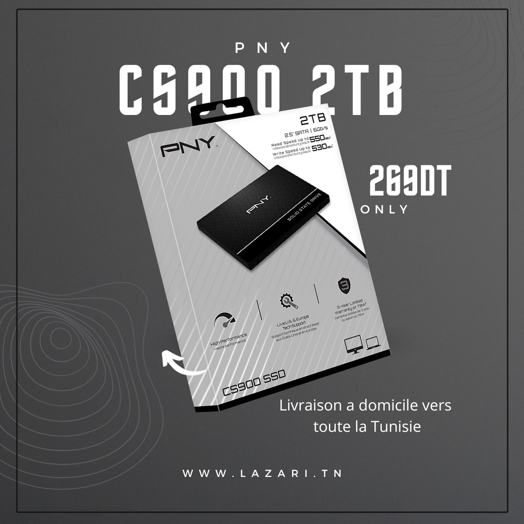 LaZaRi  PNY CS900 2To SSD 2,5″