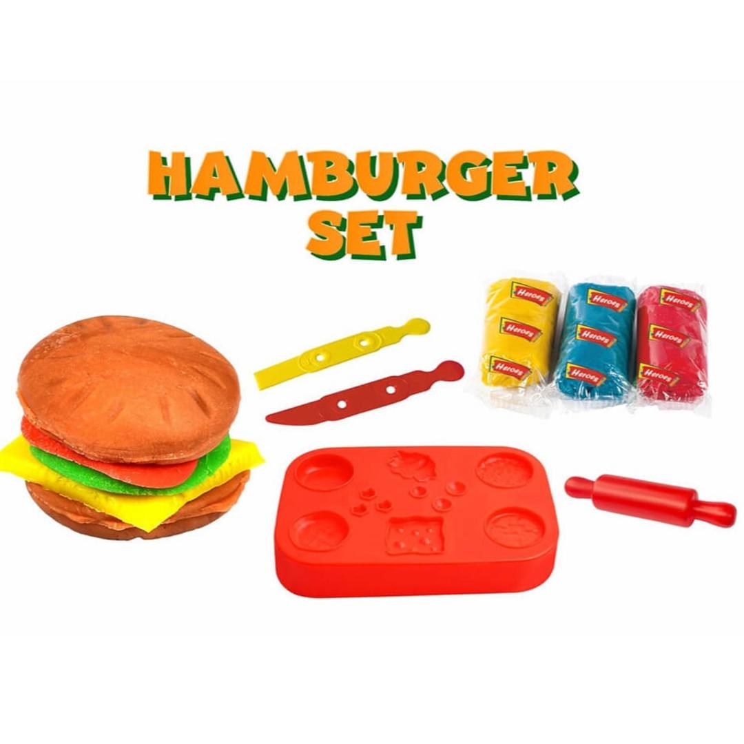Heroes hamburger set de pâte à modeler 7 pcs (ERN-589)