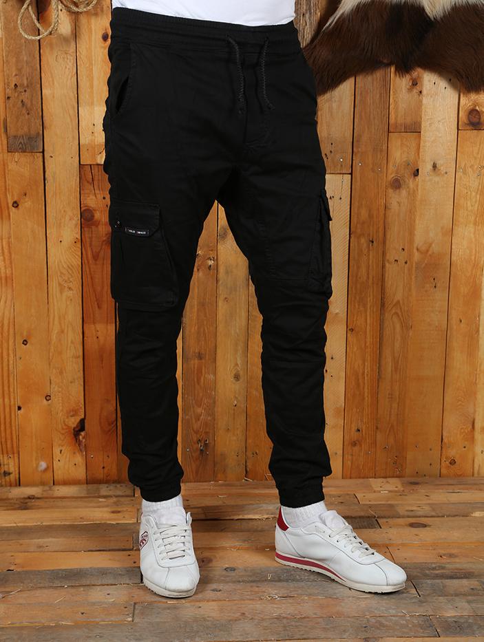Pantalon cargo homme discount elastique