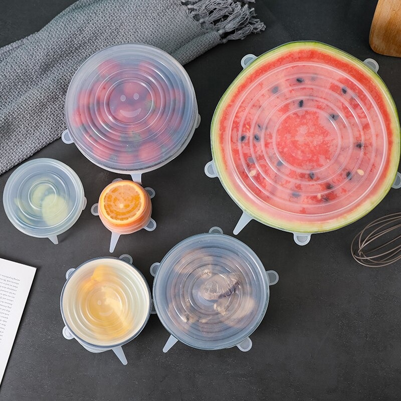 Pack de 6 Couvercles en Silicone Alimentaire