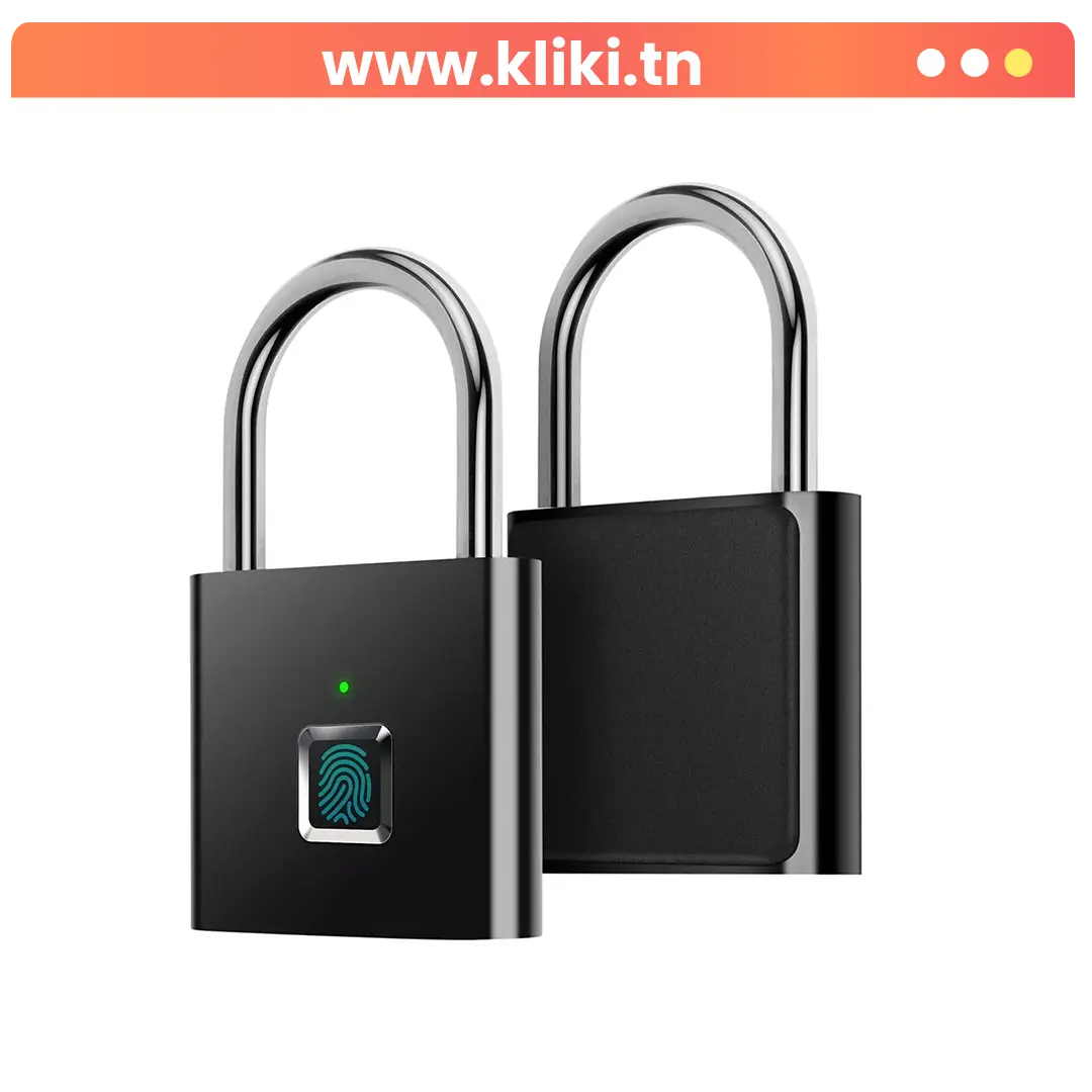 Cadenas à empreinte digitale sans clé - rechargeable