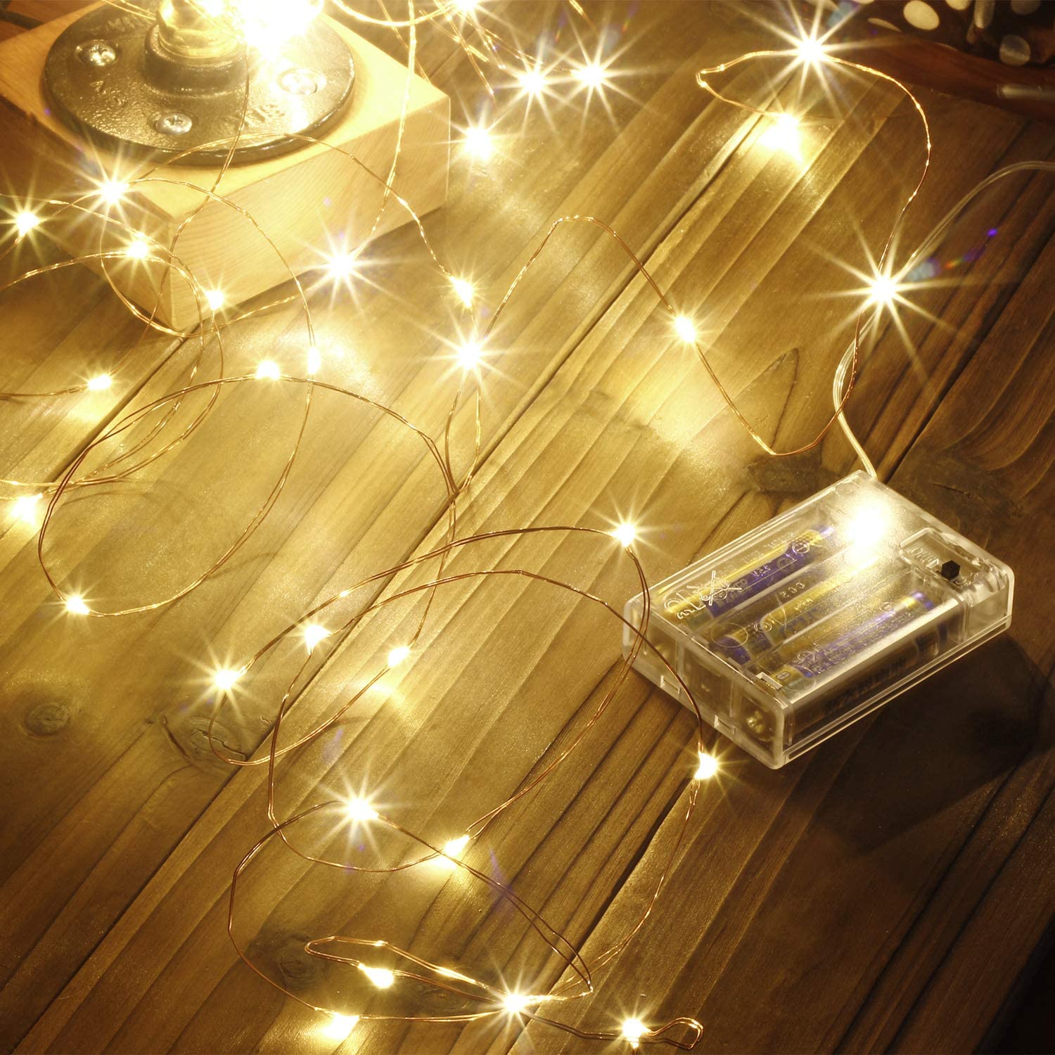 Guirlande Lumineuse Etoile sur Corde avec 15 Lumières LED - H100 x