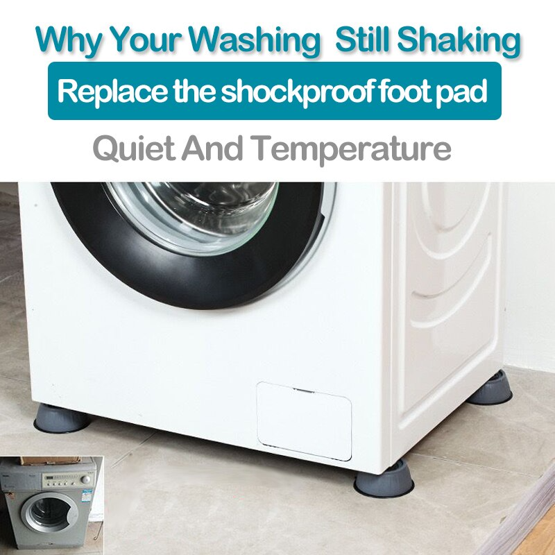 Pieds de protection pour machine à laver universels avec caoutchouc,  amortisseurs pour machines à laver et sécheuses, support anti-vibration