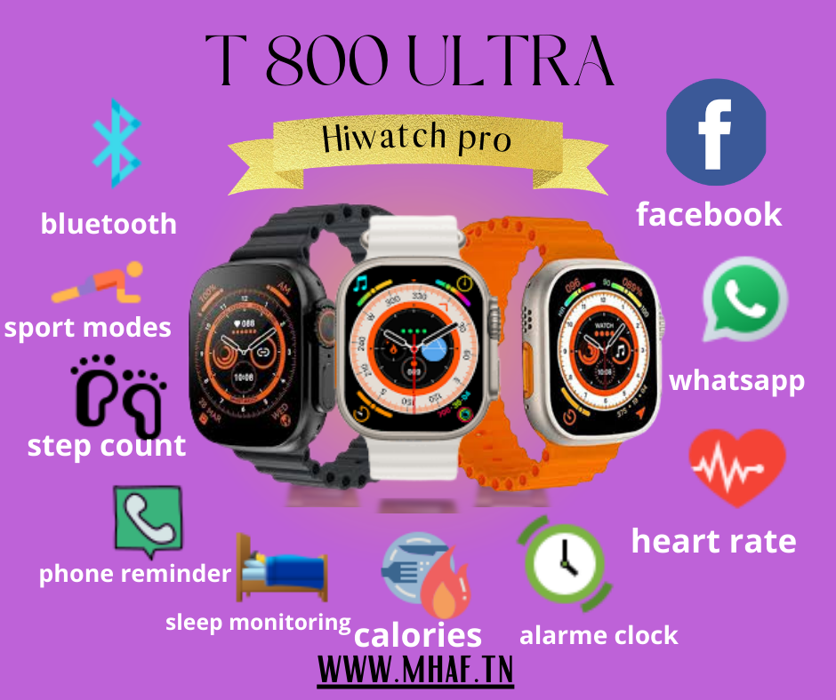 Smart Watch T800 Ultra Wireless Charging